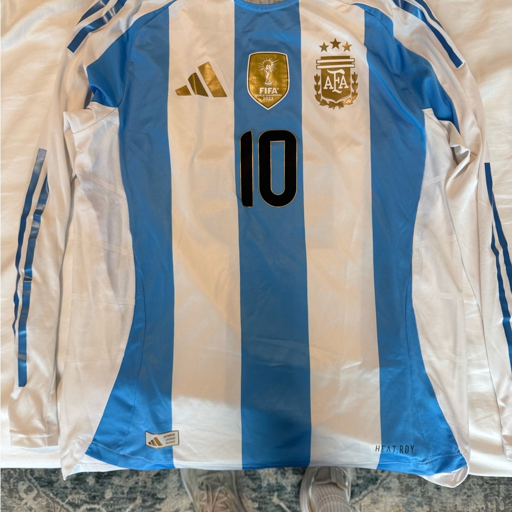 Messi Argentina Long Sleeve Kit with World Cup Badge